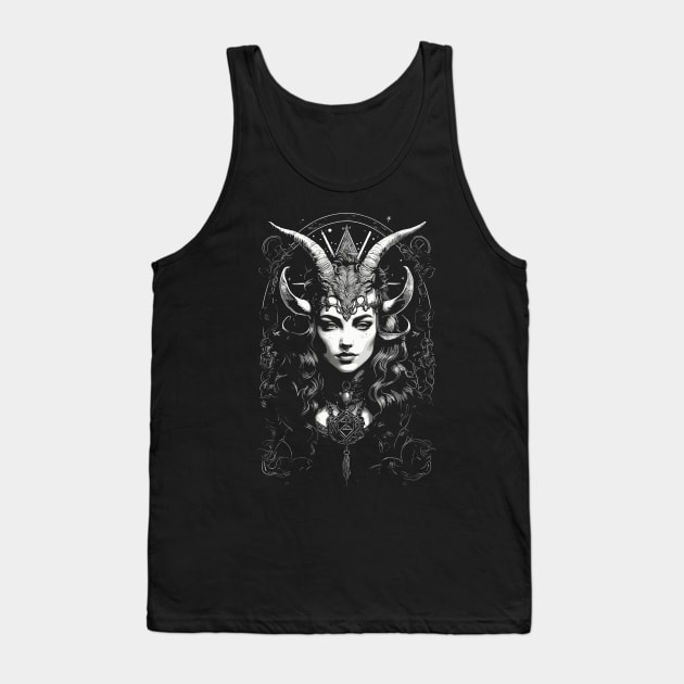 Goat Witch Black Magic Tank Top by Nerdlight Shop